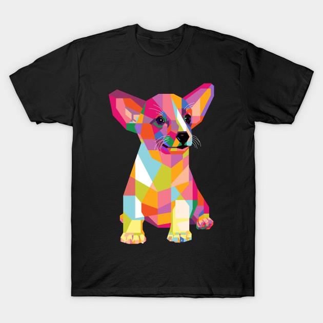 Cute Dog Pop Art T-Shirt by AhmadNusyirwan